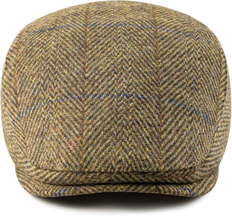 FEINION Men Wool Blend Flat Cap Tweed Newsboy Ivy Hat - Image 3
